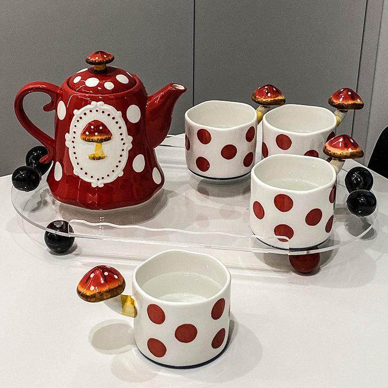 创意可爱高颜值水具套装家用待客陶瓷整套茶壶茶杯喝水杯子礼盒,淘宝优惠券,粉丝福利购,淘宝优惠卷