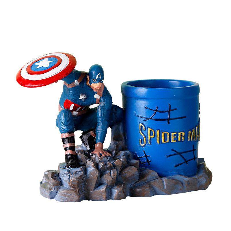 卡通美国队长蜘蛛侠笔筒办公室桌面大号儿童卧室摆件男孩生日礼物,淘宝优惠券,粉丝福利购,淘宝优惠卷