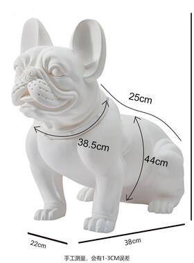 创意斗牛犬狗摆件客厅家装饰品狗服装橱窗展示模特摄影拍照道具