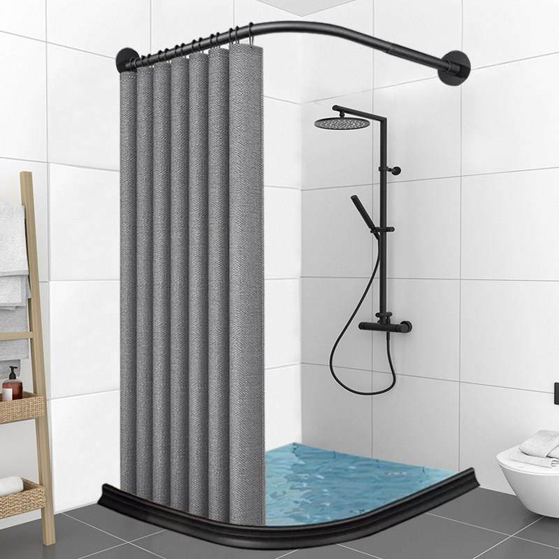 浴帘浴室隔断窗弧形浴帘杆磁性干湿分离淋浴防水帘浴帘套装免打孔,淘宝优惠券,粉丝福利购,淘宝优惠卷