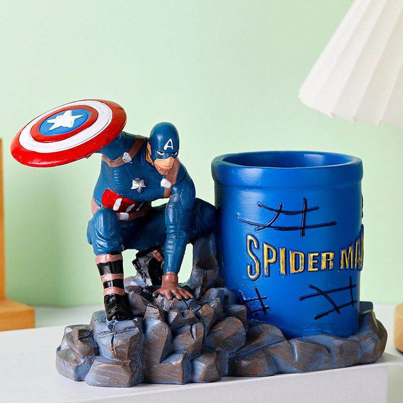 卡通美国队长蜘蛛侠笔筒办公室桌面大号儿童卧室摆件男孩生日礼物,淘宝优惠券,粉丝福利购,淘宝优惠卷