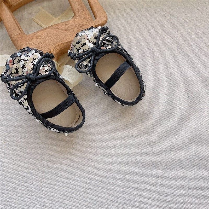 婴儿软底鞋女宝宝百天周岁甜美公主鞋子防滑亮片小皮鞋学步鞋防滑,淘宝优惠券,粉丝福利购,淘宝优惠卷