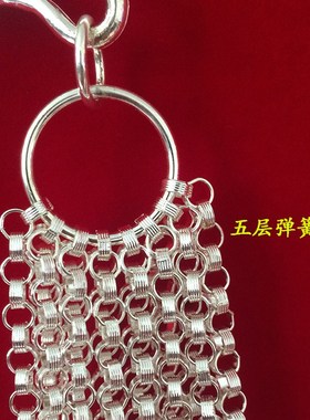 新款民族风新款苗族银项圈服装配饰菱形镀银项圈银链流苏吊坠