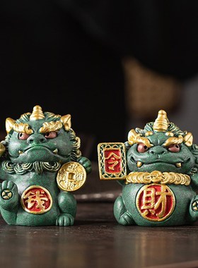 创意来财令貔貅招财桌面装饰品摆件公司年会礼品山鬼发钱生日礼物