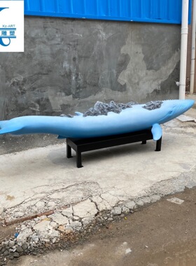 售楼处落地玻璃钢雕塑海洋鱼装置抽象工艺品酒店大堂摆件软装饰品