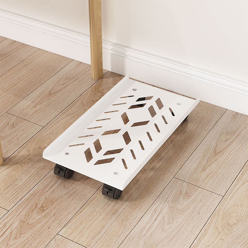 Computer host bracket removable chassis base with pulley desktop host base storage rack office tray