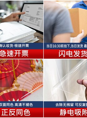 国庆中秋龙年装饰商场店铺布置玻璃门十一窗花氛围场景静电贴新年