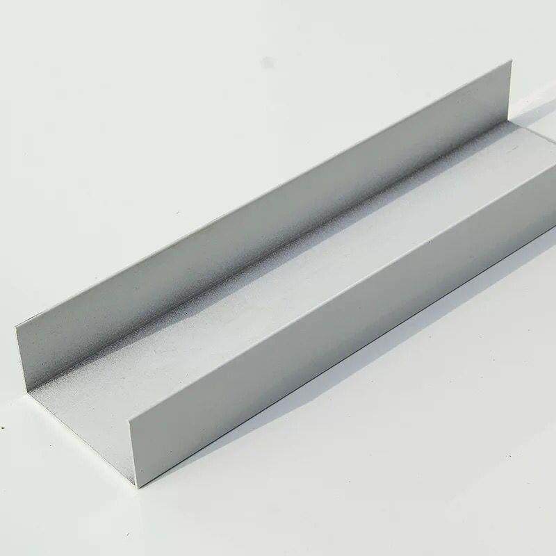 50槽铝U型槽铝 国标铝挤型材料75C型槽铝100型铝槽净化工程彩钢板 - 图1
