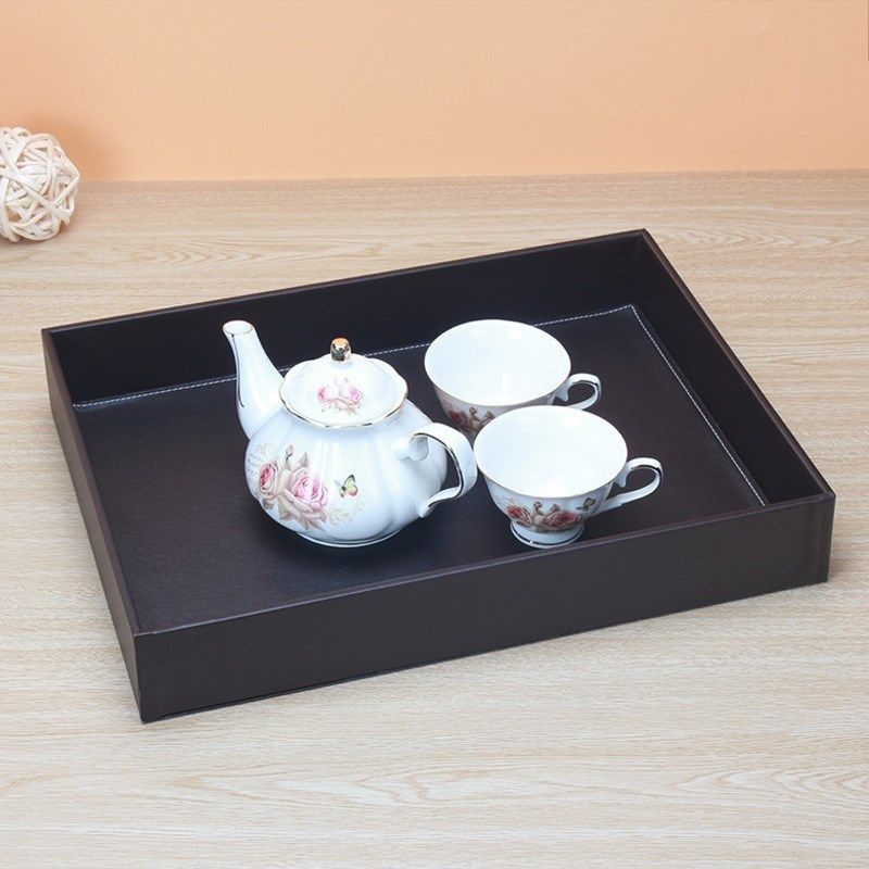 卡芙兰 皮革桌面收纳托 茶具茶盘茶托盘 酒水 糖果盘 餐托,淘宝优惠券,粉丝福利购,淘宝优惠卷