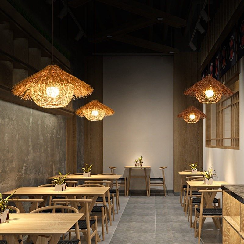 个性草帽灯复古藤编吊灯怀旧艺术灯罩仿古灯民宿饭店竹编灯具,淘宝优惠券,粉丝福利购,淘宝优惠卷