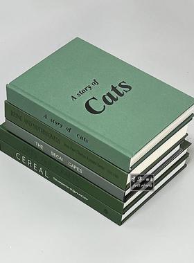 简约绿色装饰真书轻奢样板房书柜玄关可翻页仿真道具书籍饰品摆件