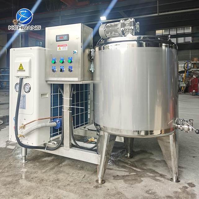 Dairy milk cooling tank Direct-cooled food and beverage frosting refrigeration tank Vertical fresh storage and transportation milk tank