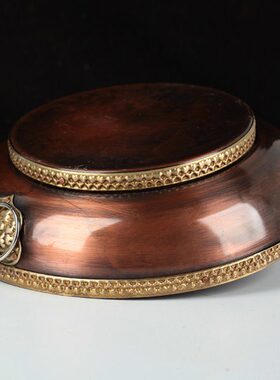 藏传法器纯铜水陆供修盘七供水碗水财神修法器供盘橛藏传用品