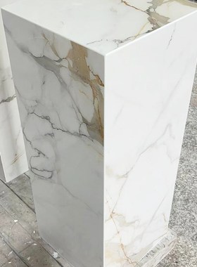 亮光岩板轻奢底座 家居客厅装饰摆台 酒店会所工艺摆放展台摆台