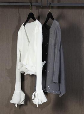 样品衣帽间配件女士礼服无障碍豪华服装设计师褶皱不对称礼服饰品