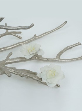 新中式样板房客厅桌面树枝杯烛台家居饰品摆件酒店玄关软装工艺品