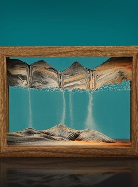 3d立体流沙画大号教师节礼物生日礼物送男生沙漏摆件3d夜灯流沙画