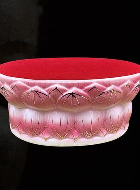 佛像底座观音菩萨陶瓷莲花座台供台供佛圆形摆件垫高神像底座托架