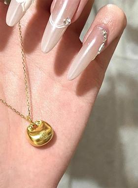 2025新款爆款网红项炼女不掉色轻奢小众高级小胖福吊坠转运珠礼物