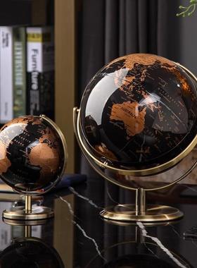 弗朗德地球仪办公室摆件现代轻奢桌面上装饰乔迁开业礼品家居饰品