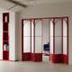 Manufacturer custom folding door living room balcony bathroom bathroom toilet balcony aluminum red gold folding door