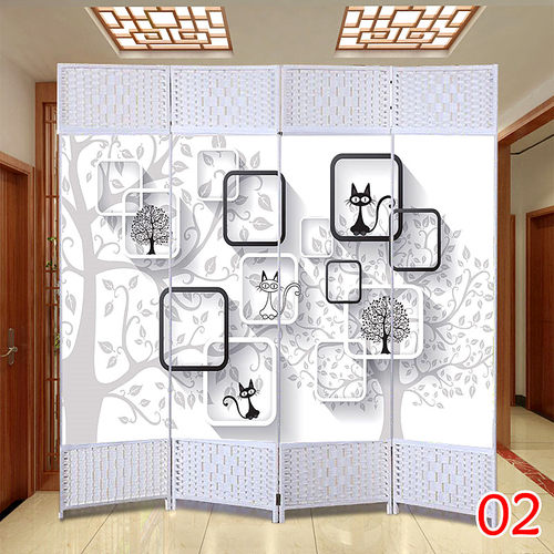 屏风折叠移动隔断客厅卧室简约现代实木遮挡墙玄关帘新中式可家用 - 图0