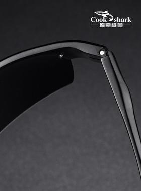 库克鲨鱼户外骑行眼镜偏光男士太阳眼镜变色墨镜开车驾驶高级感