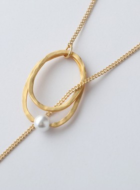 23qu珍珠项链金女配饰毛衣链2021年新款潮秋冬轻奢小众高级设计感