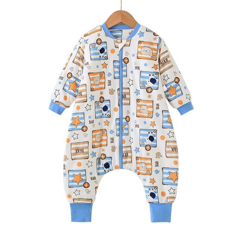 婴儿分腿睡袋纯棉加厚宝宝春秋冬季儿童薄夹棉防踢被四季通用,淘宝优惠券,粉丝福利购,淘宝优惠卷