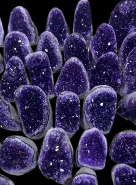 天然乌拉圭紫水晶镇原石镇屋饰品消磁净化扩散器石家风水好货