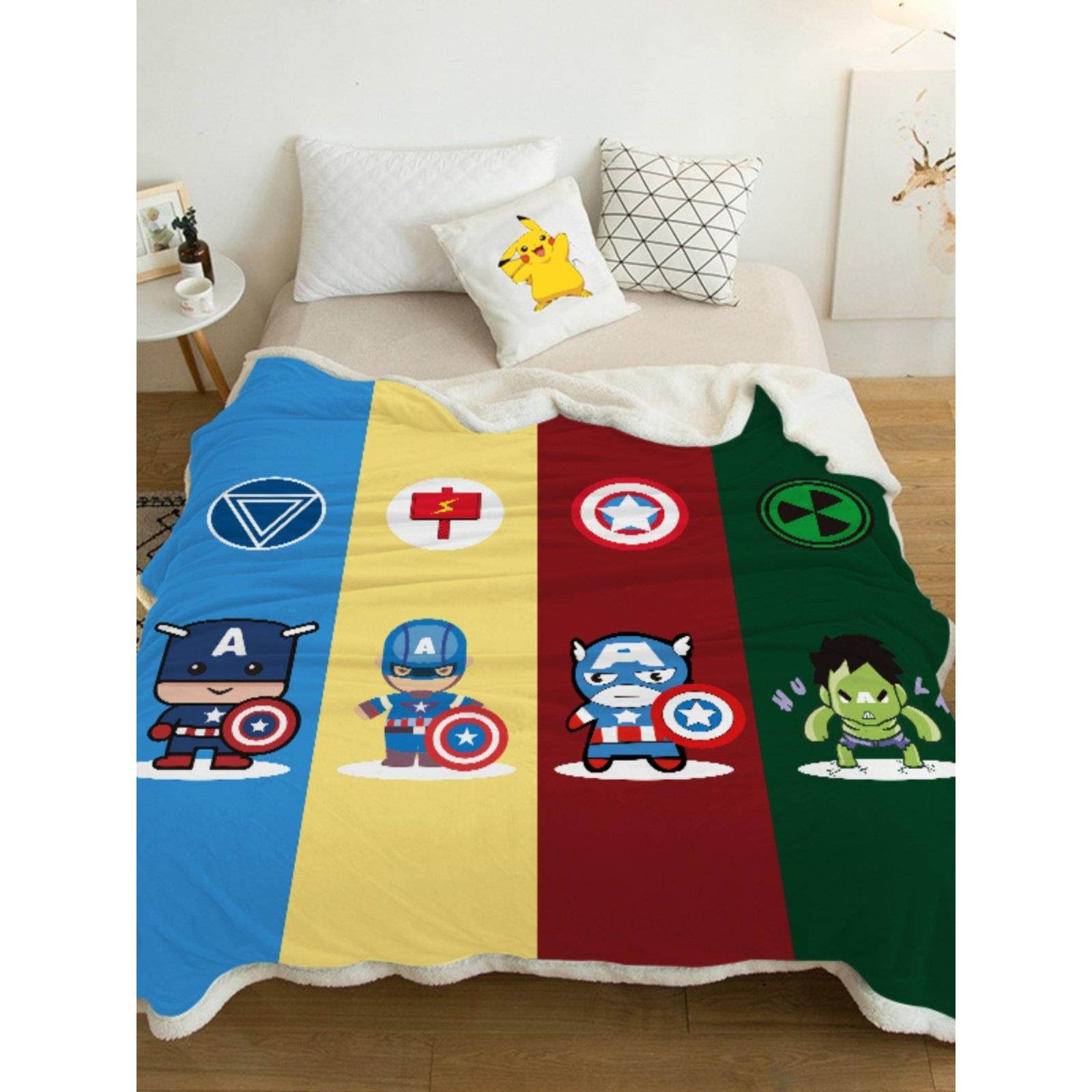 蜘蛛侠儿童毯加厚盖毯午休小毯披肩腿毯学生宿舍珊瑚丝绒秋冬,淘宝优惠券,粉丝福利购,淘宝优惠卷