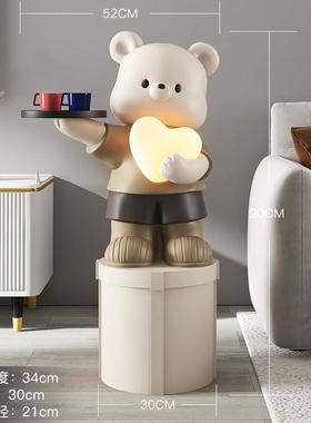 大型潮玩熊客厅落地摆件家居饰品沙发旁收纳电视柜乔迁新居礼品