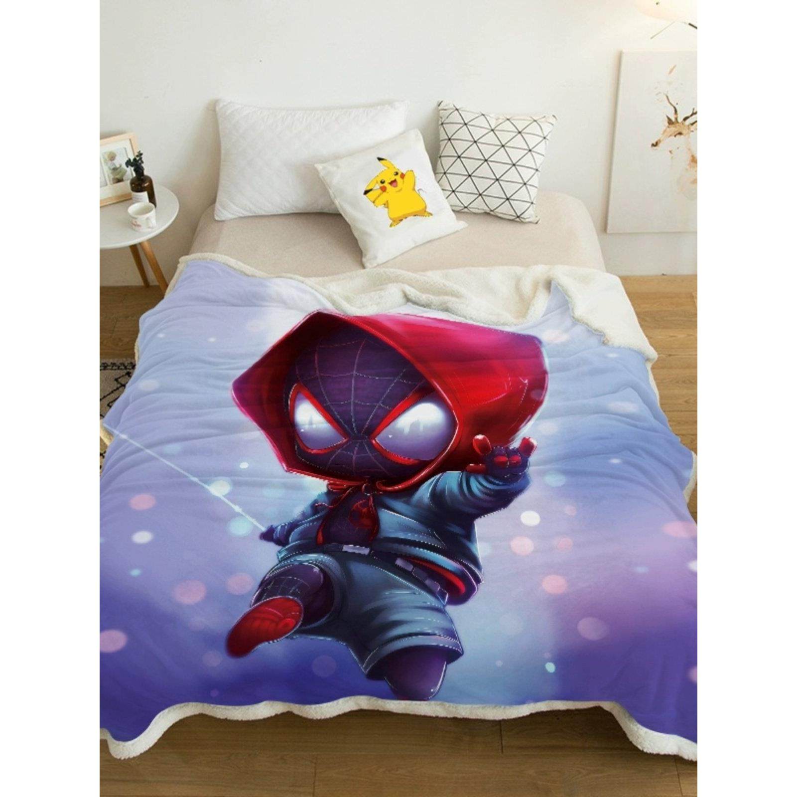 蜘蛛侠儿童毯加厚盖毯午休小毯披肩腿毯学生宿舍珊瑚丝绒秋冬,淘宝优惠券,粉丝福利购,淘宝优惠卷
