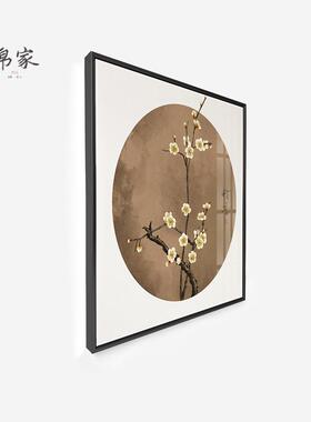 中式新中式玄关画简约餐厅梅花装饰画创意艺术背景墙端景过道挂画