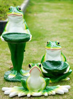 户外彷真青蛙雕塑玻璃纤维假动物花园林景观模型水池塘草坪装饰摆
