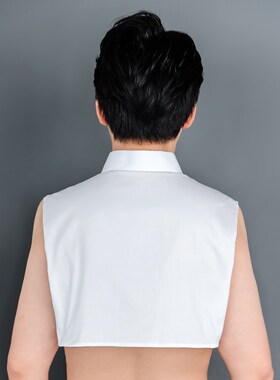 男士假领子百搭假领2022年毛衣装饰假衣领L衬衣领春秋冬白色衬衫