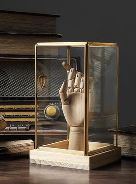 现代简约轻奢几何玻璃罩摆件北欧风创意家K居客厅电视柜酒柜装饰