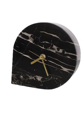 现代简约大理石表摆件样板房售楼部玄关书房桌面钟表软装饰品