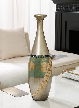 新中式复古陶瓷花瓶欧式美式客厅电视柜玄关入户门摆件酒柜装饰品