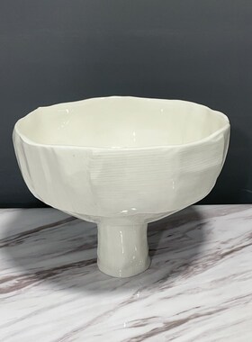 北欧极简陶瓷创意折纸设计花瓶时尚现代酒店样板房家居软装工艺品
