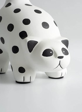东来家居简约现代卡通波点猫组合摆件样板间儿童房书架装饰品摆设