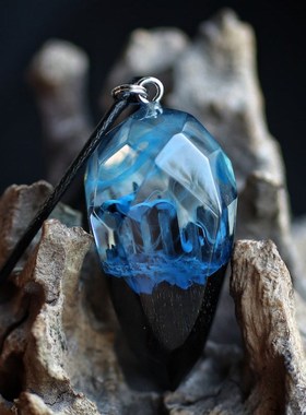 星座树脂夜光吊坠发光项链个性纯手工情侣男女生日礼物