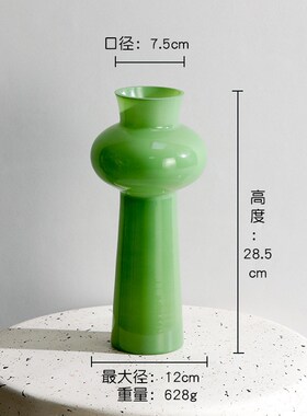 现代简约北欧台面花瓶客厅餐桌轻奢玻璃花瓶透明水养插花装饰摆件