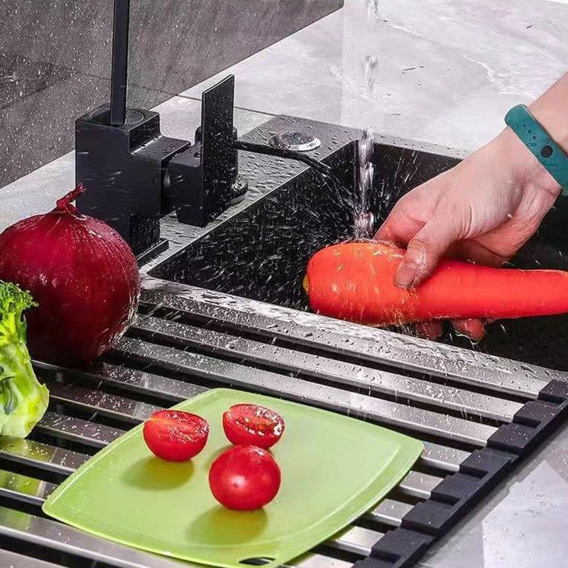 厨房水槽沥水架304不锈钢可折叠洗菜盆滤水卷帘水池沥水篮置物架,淘宝优惠券,粉丝福利购,淘宝优惠卷