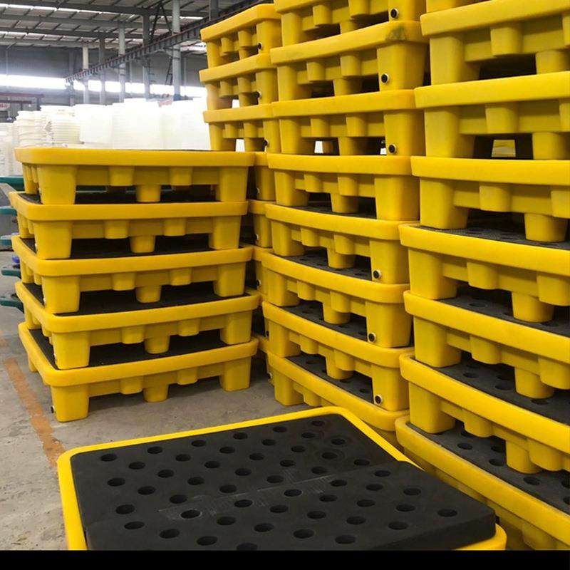 危废防渗漏塑料托盘260L接油收纳桶四桶化学品防泄漏叉车托盘,淘宝优惠券,粉丝福利购,淘宝优惠卷
