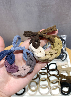 超值137件套~高颜值耐用发圈网红爆款头绳加粗无缝接小熊标皮筋