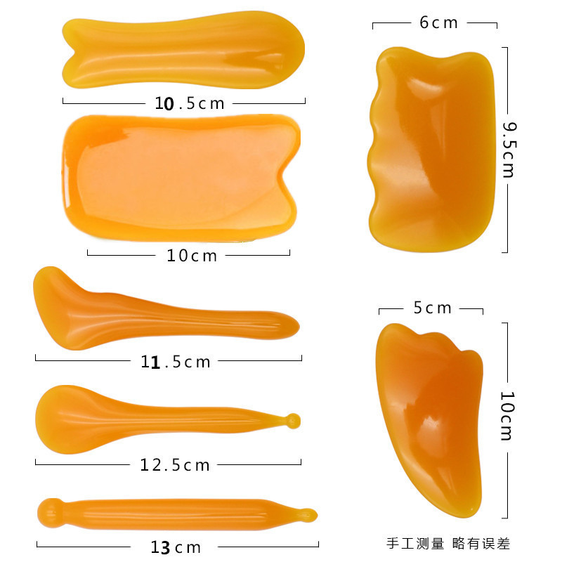 拨筋棒美容棒面部牛角眼部脸部家用全身经络通用刮痧按摩板棒套装 - 图2