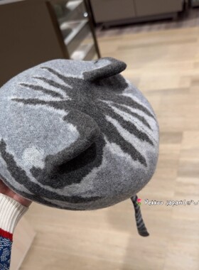 国现 59cm Dodge DD422 秋冬新款 羊毛 猫咪耳朵 可爱甜美贝雷帽