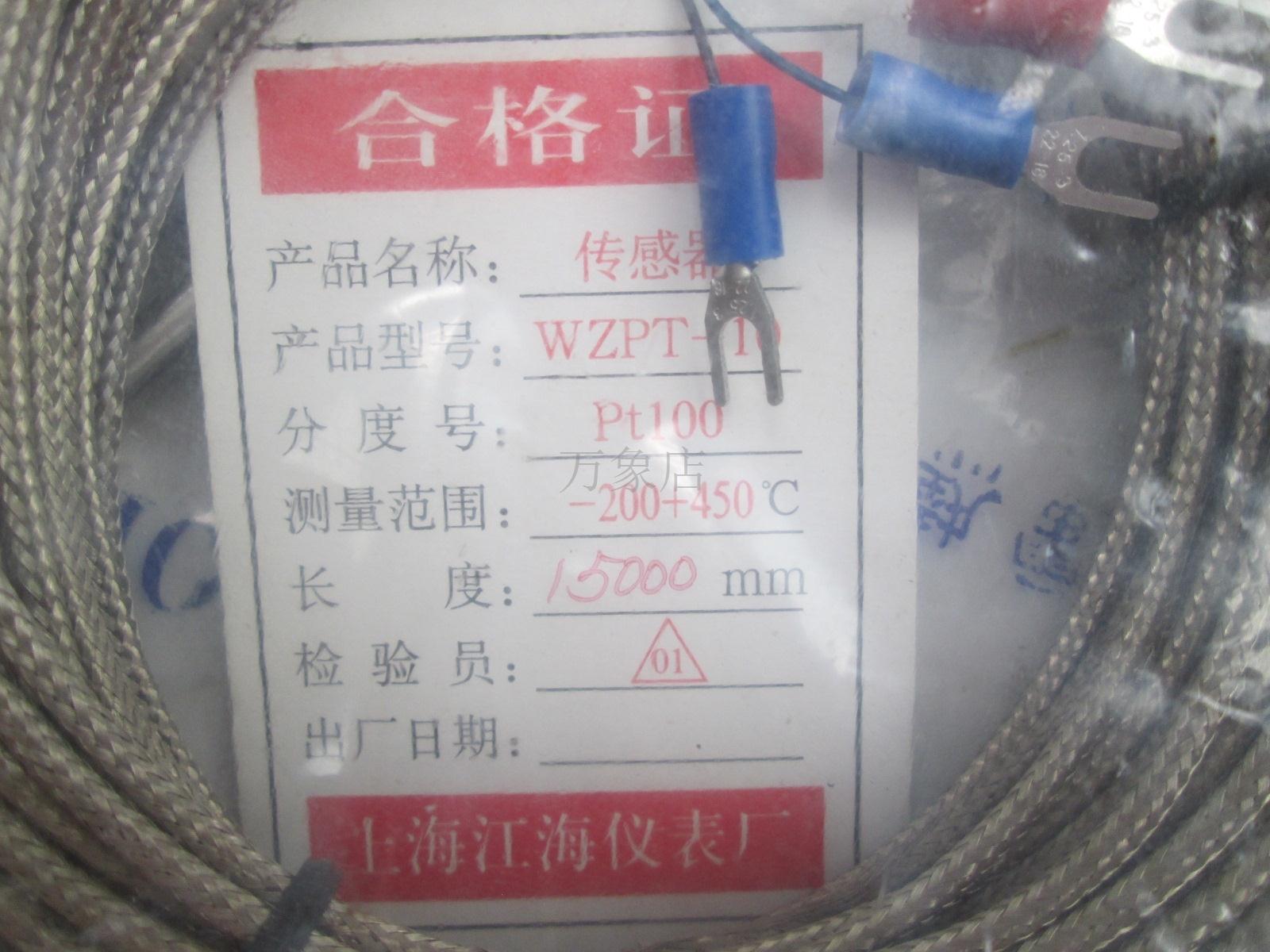 温度传感器 WZPT-10 pt100 热电阻 15000mm 实物拍摄 - 图0