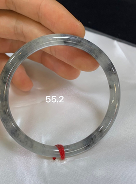 冰乌鸡翡翠手镯水墨丹青玉镯国风系列缅甸翡翠手镯